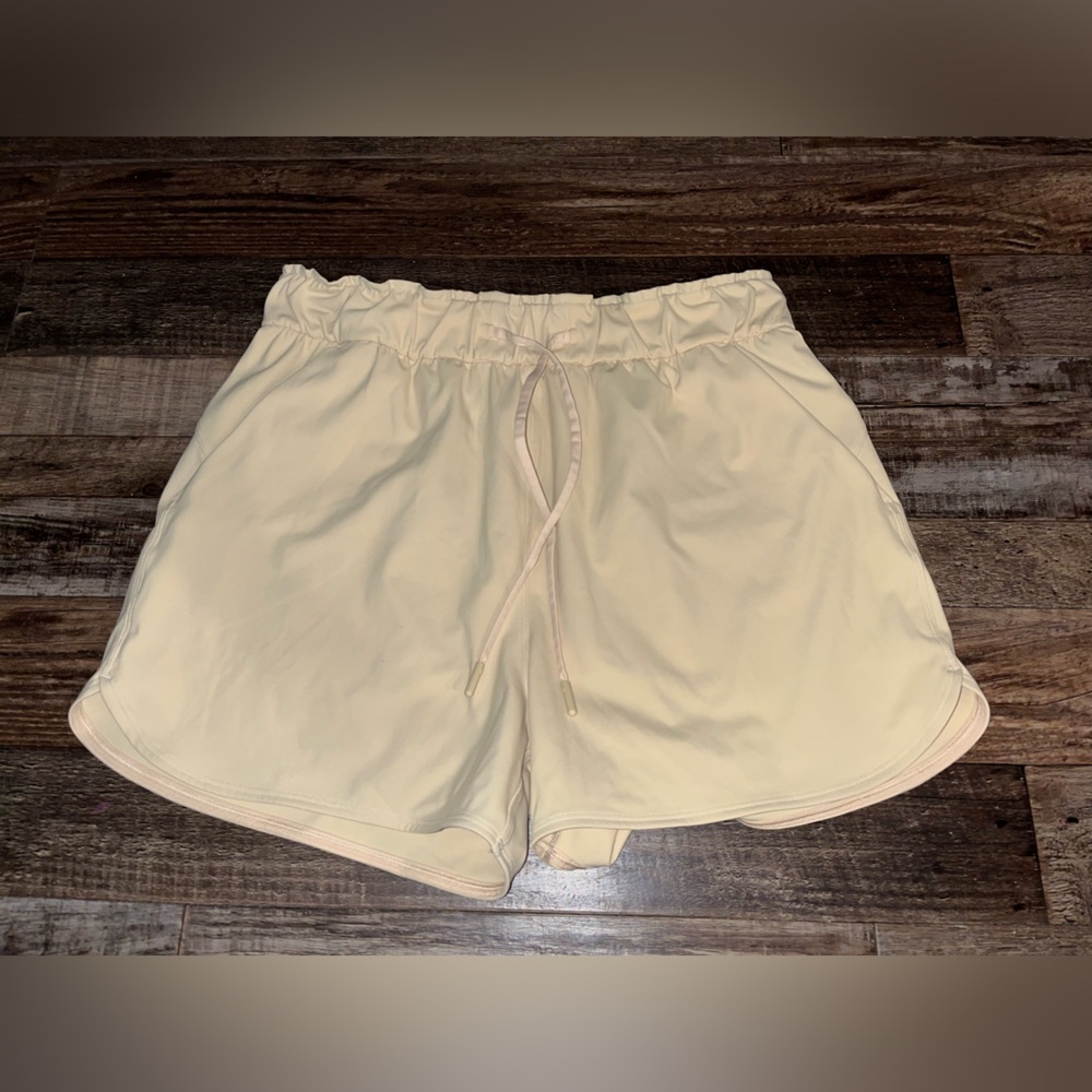 High-Rise Elastic Waist Buttercream Women’s Shorts - Picture 3 of 7